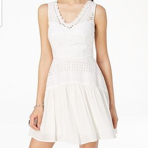 City Studio White Eyelet Dress